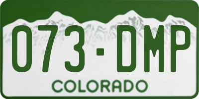 CO license plate 073DMP