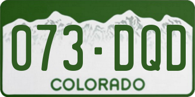 CO license plate 073DQD