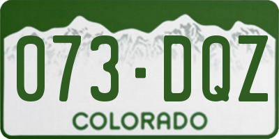 CO license plate 073DQZ
