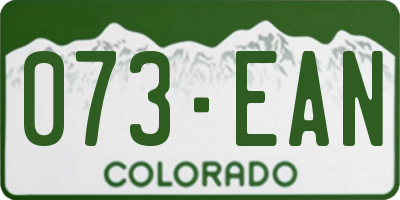 CO license plate 073EAN