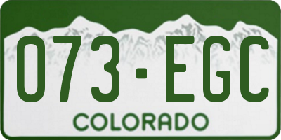 CO license plate 073EGC