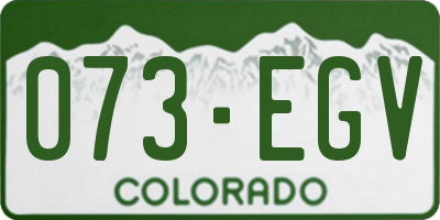 CO license plate 073EGV