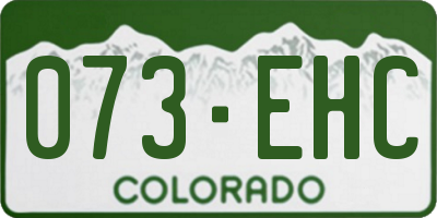 CO license plate 073EHC