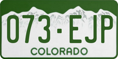 CO license plate 073EJP