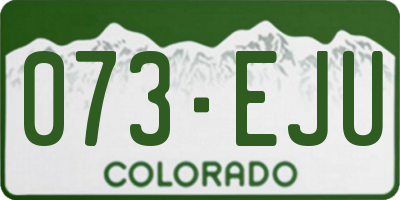 CO license plate 073EJU