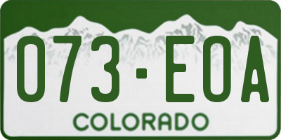 CO license plate 073EOA