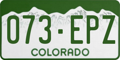 CO license plate 073EPZ