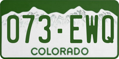 CO license plate 073EWQ
