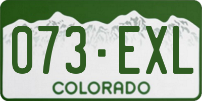 CO license plate 073EXL