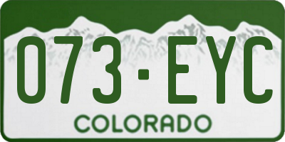 CO license plate 073EYC