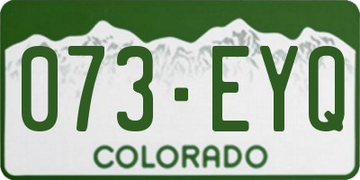 CO license plate 073EYQ