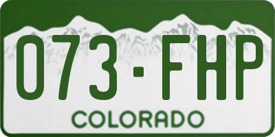 CO license plate 073FHP