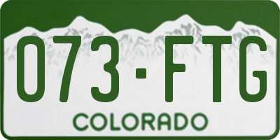 CO license plate 073FTG