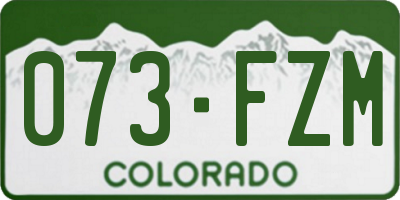 CO license plate 073FZM