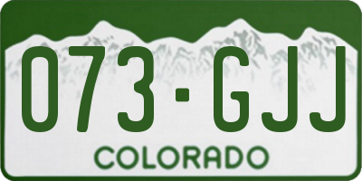 CO license plate 073GJJ