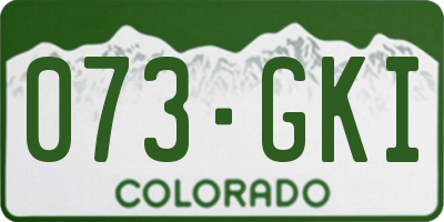 CO license plate 073GKI