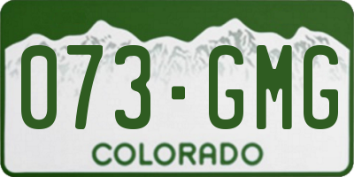 CO license plate 073GMG