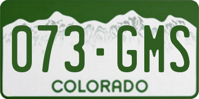 CO license plate 073GMS
