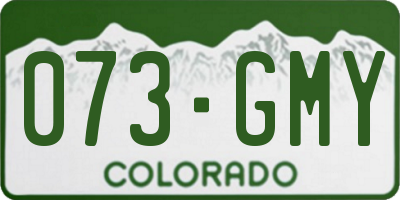 CO license plate 073GMY