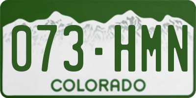 CO license plate 073HMN