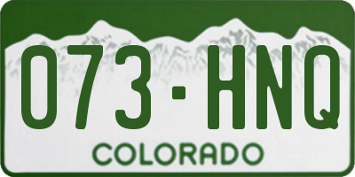 CO license plate 073HNQ