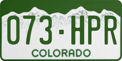 CO license plate 073HPR