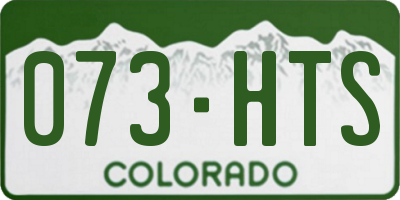 CO license plate 073HTS