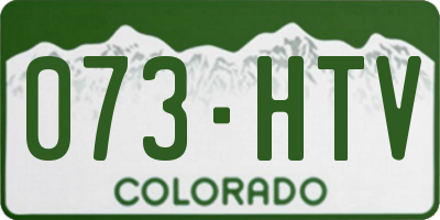 CO license plate 073HTV