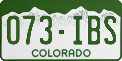 CO license plate 073IBS