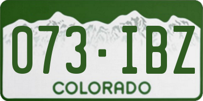 CO license plate 073IBZ