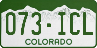 CO license plate 073ICL