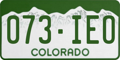 CO license plate 073IEO