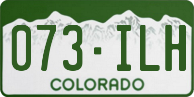 CO license plate 073ILH