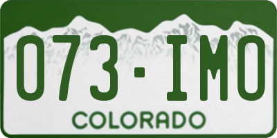 CO license plate 073IMO