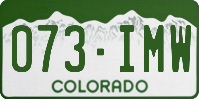 CO license plate 073IMW