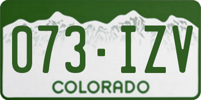 CO license plate 073IZV