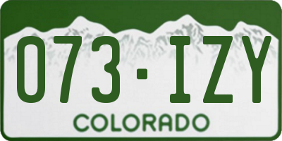 CO license plate 073IZY
