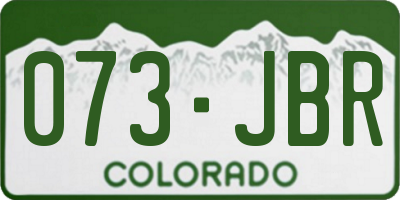 CO license plate 073JBR