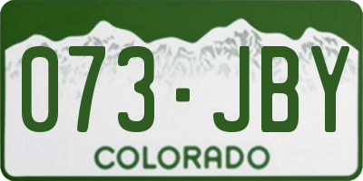CO license plate 073JBY