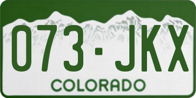 CO license plate 073JKX