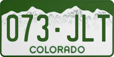 CO license plate 073JLT