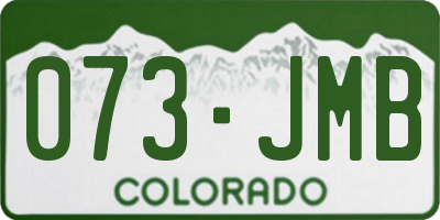 CO license plate 073JMB