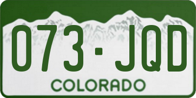 CO license plate 073JQD