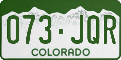CO license plate 073JQR