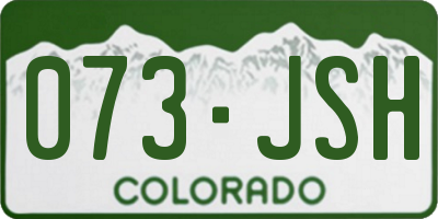 CO license plate 073JSH