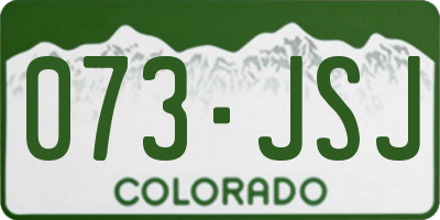 CO license plate 073JSJ