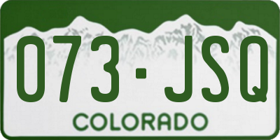 CO license plate 073JSQ