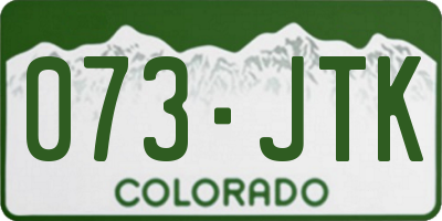 CO license plate 073JTK