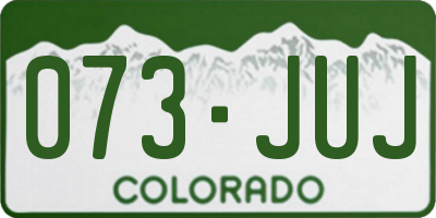 CO license plate 073JUJ