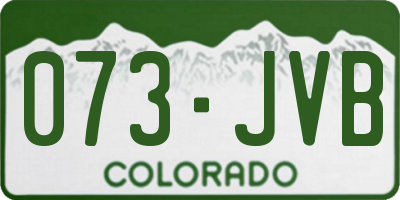 CO license plate 073JVB
